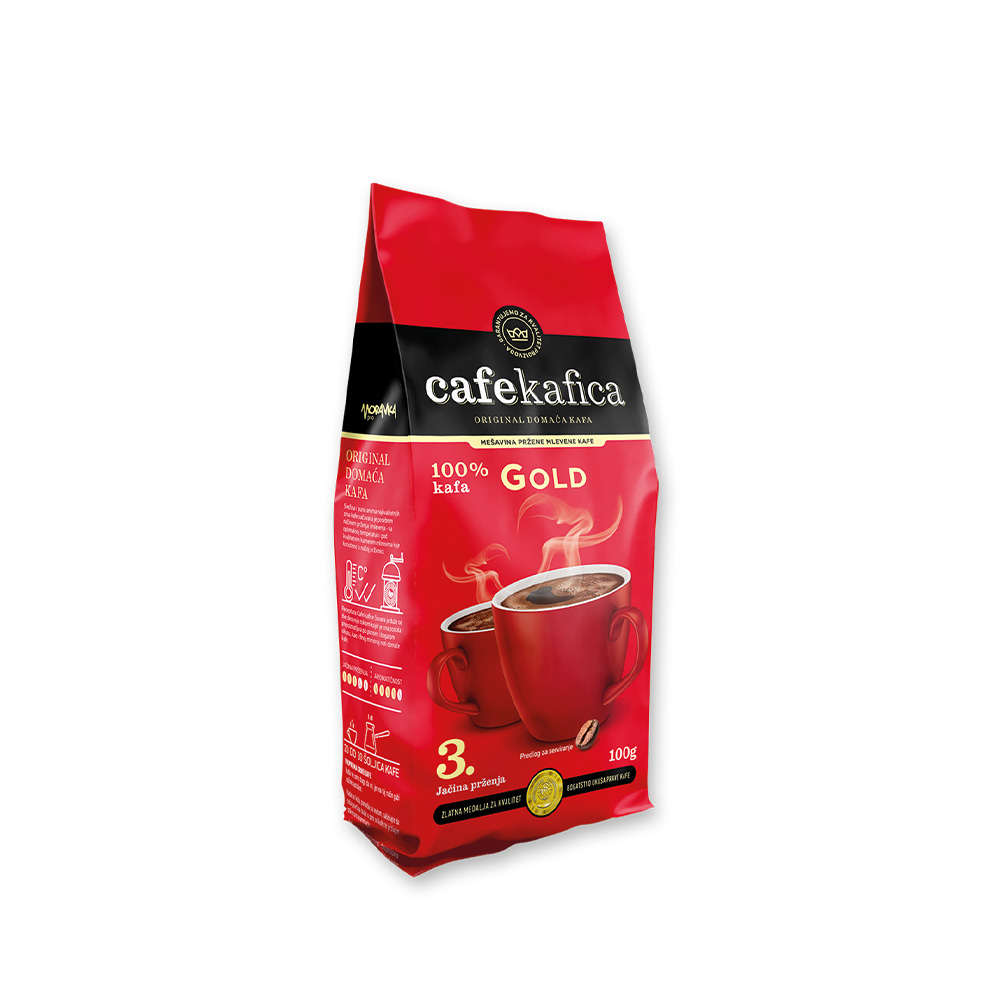 Kafica Gold gemahlen Staerke3 100g